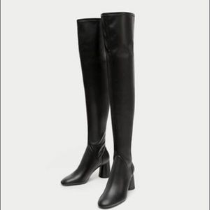 Zara Over The Knee High Heel Boots